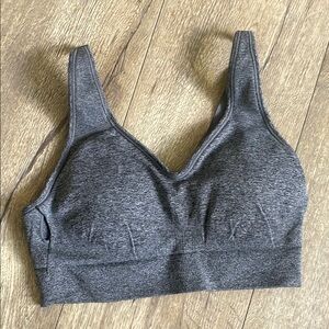 Puma Gray Seamless Sports Bra with Wide Straps size small